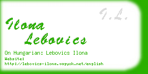 ilona lebovics business card